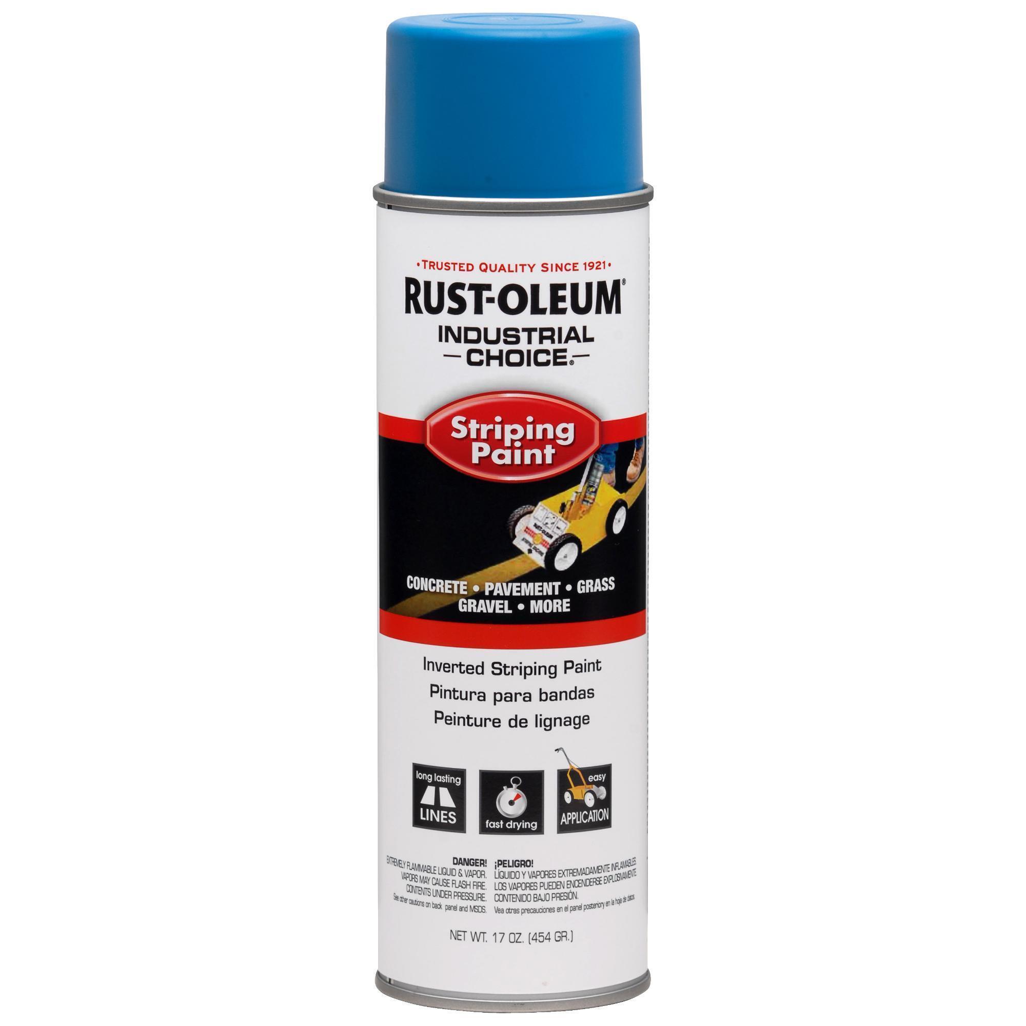 Rust-Oleum Industrial Choice S1600 Inverted Striping Spray Paint — Dark Blue, 17 Oz. Cans, 6 Pk, Model# 263446DS